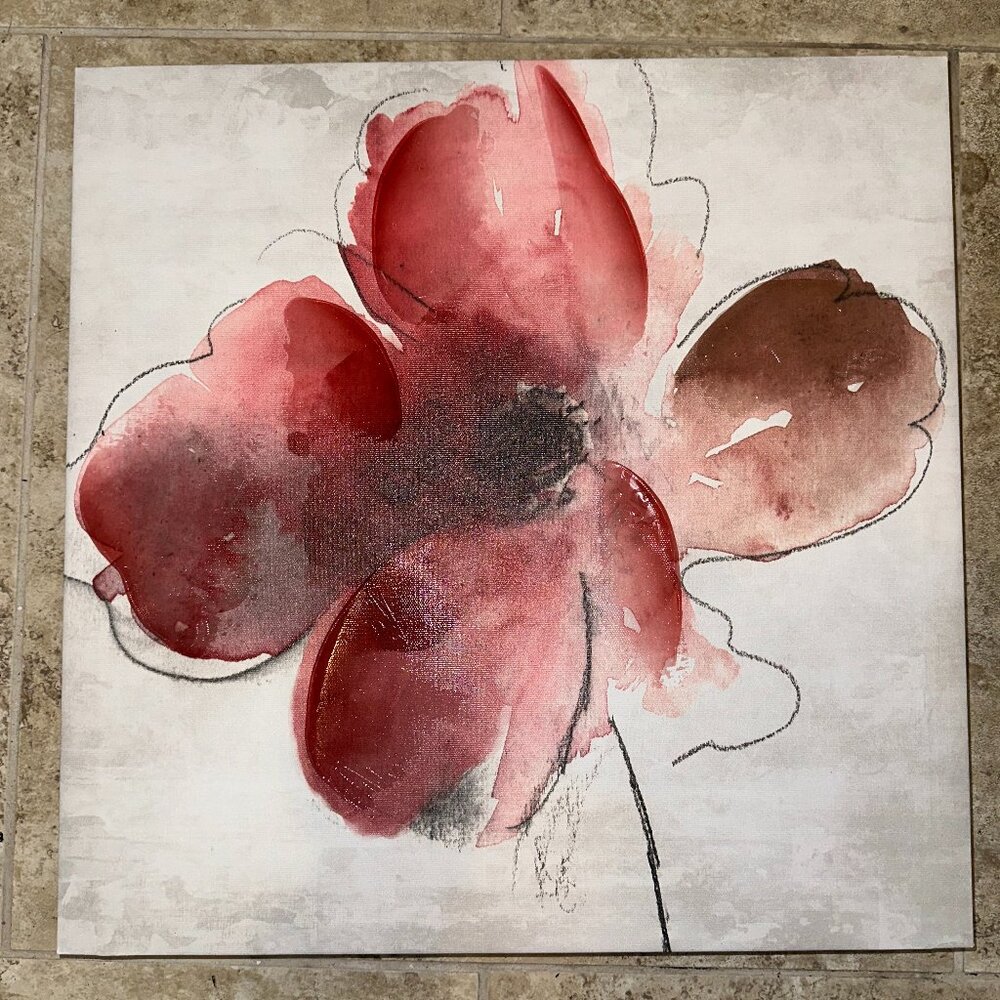 Lovely Blooms Hand Embellished Canvas 2 Piece Set